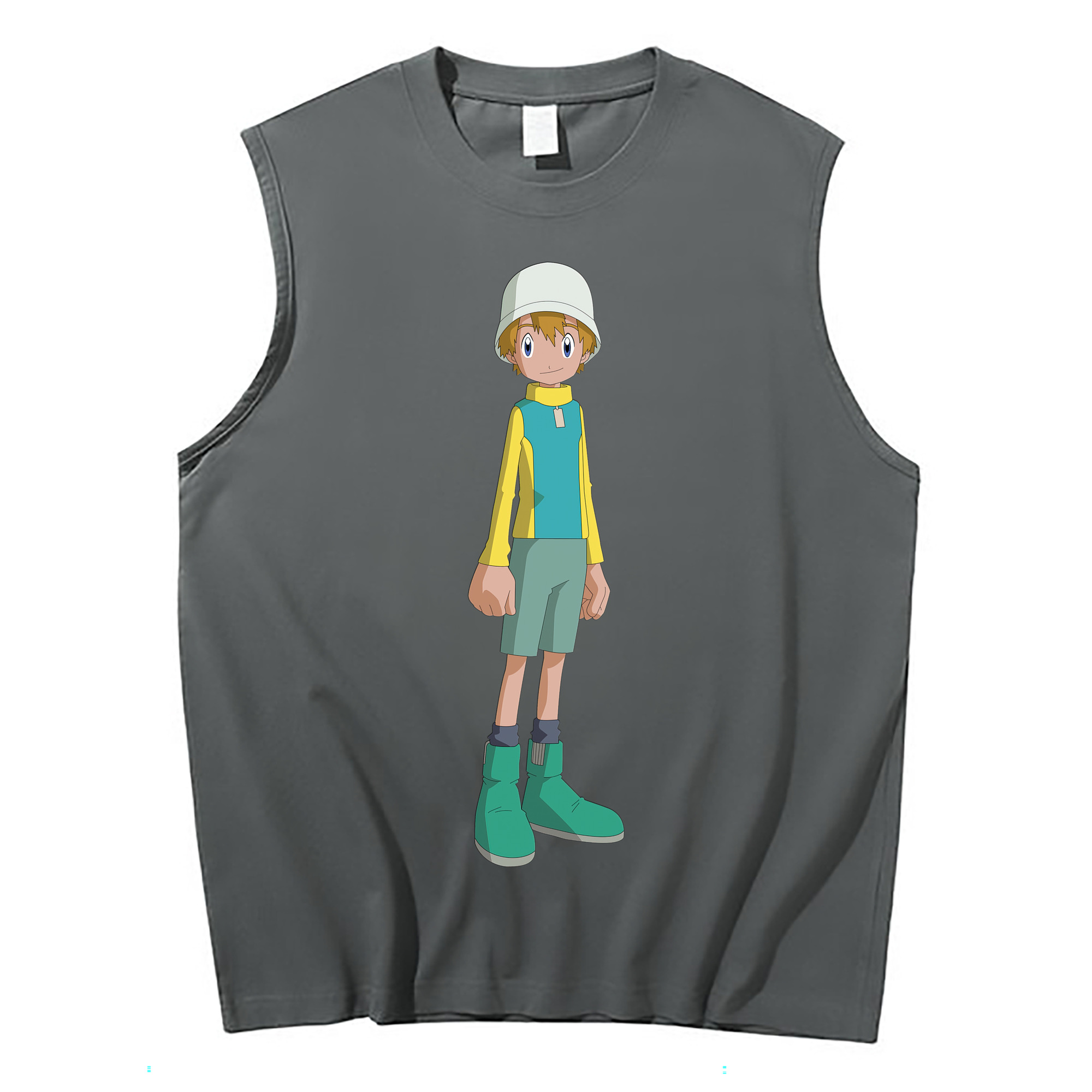 （画像用） Digimon デジタルモンスター/デジモン コットン100％タンクトップ（フロントプリント）